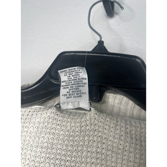 Sweet Romeo Waffle Knit Sweater Cream Crew Neck Pullover Long Sleeve Sz M - Picture 2 of 2